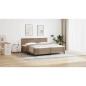 Preview: Bettgestell mit Matratze Cappuccino 200 x 200 cm Kunstleder