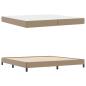 Preview: Bett mit Matratze Cappuccino 200 x 200 cm Kunstleder