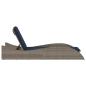 Preview: Sonnenliege mit Auflage Grau 60x205x73 cm Poly Rattan