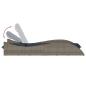 Preview: Sonnenliege mit Auflage Grau 60x205x73 cm Poly Rattan