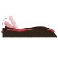 Preview: Sonnenliege mit Kissen Braun 60x205x73 cm Poly Rattan