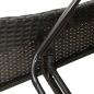Preview: Sonnenliege mit Kissen Schwarz 60x205x73 cm Poly Rattan