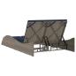 Preview: Sonnenliege mit Kissen Grau 114x205x73 cm Poly Rattan