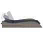 Preview: Sonnenliege mit Kissen Grau 114x205x73 cm Poly Rattan