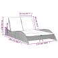 Preview: Sonnenliege mit Kissen Grau 114x205x73 cm Poly Rattan