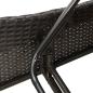 Preview: Sonnenliege mit Kissen Schwarz 114x205x73 cm Poly Rattan