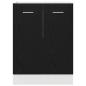 Preview: Unterschrank Schwarzeiche 60x46x81,5 cm Holzwerkstoff