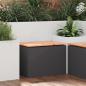 Preview: ARDEBO.de - Gartenbank Schwarz 60 x 40 x 43 cm