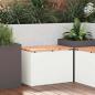 Preview: ARDEBO.de - Gartenbank Weiß 60 x 40 x 43 cm Stahl