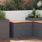 Preview: ARDEBO.de - Gartenbank Anthrazit 60 x 40 x 43 cm Stahl
