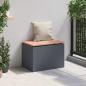 Preview: Gartenbank Anthrazit 60 x 40 x 43 cm Stahl