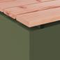 Preview: Gartenbank Olivgrün 60 x 40 x 43 cm Stahl