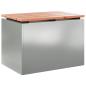 Preview: Gartenbank Silber 60 x 40 x 43 cm Verzinkter Stahl