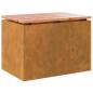 Preview: Gartenbank Rostig 60 x 40 x 43 cm Wetterfeststahl