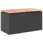 Preview: Gartenbank Schwarz 80 x 40 x 43 cm Stahl