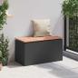 Preview: Gartenbank Schwarz 80 x 40 x 43 cm Stahl