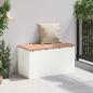 Preview: Gartenbank Weiß 80 x 40 x 43 cm Stahl