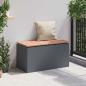 Preview: Gartenbank Anthrazit 80 x 40 x 43 cm Stahl