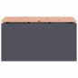 Preview: Gartenbank Anthrazit 80 x 40 x 43 cm Stahl