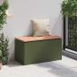 Preview: Gartenbank Olivgrün 80 x 40 x 43 cm Stahl