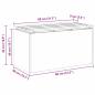 Preview: Gartenbank Rostig 80 x 40 x 43 cm Wetterfeststahl