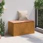 Preview: Gartenbank Rostig 80 x 40 x 43 cm Wetterfeststahl