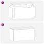 Preview: Gartenbank Rostig 80 x 40 x 43 cm Wetterfeststahl