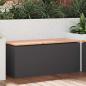 Preview: ARDEBO.de - Gartenbank Schwarz 100 x 40 x 43 cm Stahl