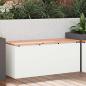 Preview: ARDEBO.de - Gartenbank Weiß 100 x 40 x 43 cm Stahl