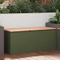 Preview: ARDEBO.de - Gartenbank Olivgrün 100 x 40 x 43 cm Stahl