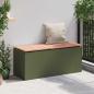 Preview: Gartenbank Olivgrün 100 x 40 x 43 cm Stahl