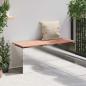 Preview: Gartenbank Silber 100 x 40 x 43 cm Edelstahl
