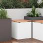 Preview: ARDEBO.de - Gartenbank Weiß 40 x 40 x 43 cm Stahl