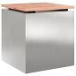 Preview: Gartenbank Silber 40 x 40 x 43 cm Edelstahl