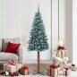 Preview: ARDEBO.de - Schlanker Weihnachtsbaum mit 300 LEDs Grün und Weiß 180 cm