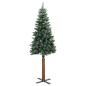 Preview: Schlanker Weihnachtsbaum mit 300 LEDs Grün und Weiß 180 cm