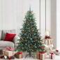 Preview: ARDEBO.de - Künstlicher Weihnachtsbaum mit 300 LEDs mit Ständer Grün 180 cm