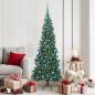 Preview: ARDEBO.de - Eckiger künstlicher Weihnachtsbaum Grün 180 cm PVC und Metall