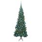 Preview: Eckiger künstlicher Weihnachtsbaum Grün 180 cm PVC und Metall