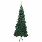 Preview: Eckiger künstlicher Weihnachtsbaum Grün 180 cm PVC und Metall
