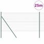 Preview: Zaun mit Pfosten Grün 1,4 x 25 m PVC-beschichteter Stahl