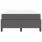 Preview: Bettgestell mit Matratze Grau 120 x 190 cm Kunstleder