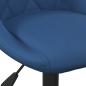 Preview: Esszimmerstühle 6 Stk. Drehbar Blau Samt
