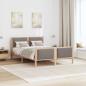 Preview: Bettgestell mit Kopfteil Taupe 150 x 200 cm Stoff