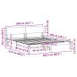 Preview: Bettgestell Braun und Schwarz 200 x 200 cm Massivholz Kiefer