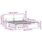 Preview: Bettgestell Braun und Schwarz 180 x 200 cm Massivholz Kiefer