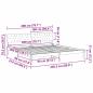 Preview: Bettgestell Braun und hellgrau 200 x 200 cm Massivholz Kiefer