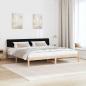 Preview: Bettgestell Braun und Schwarz 200 x 200 cm Massivholz Kiefer