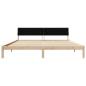 Preview: Bettgestell Braun und Schwarz 200 x 200 cm Massivholz Kiefer