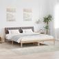 Preview: ARDEBO.de - Bettgestell Braun und Taupe 180 x 200 cm Massivholz Kiefer